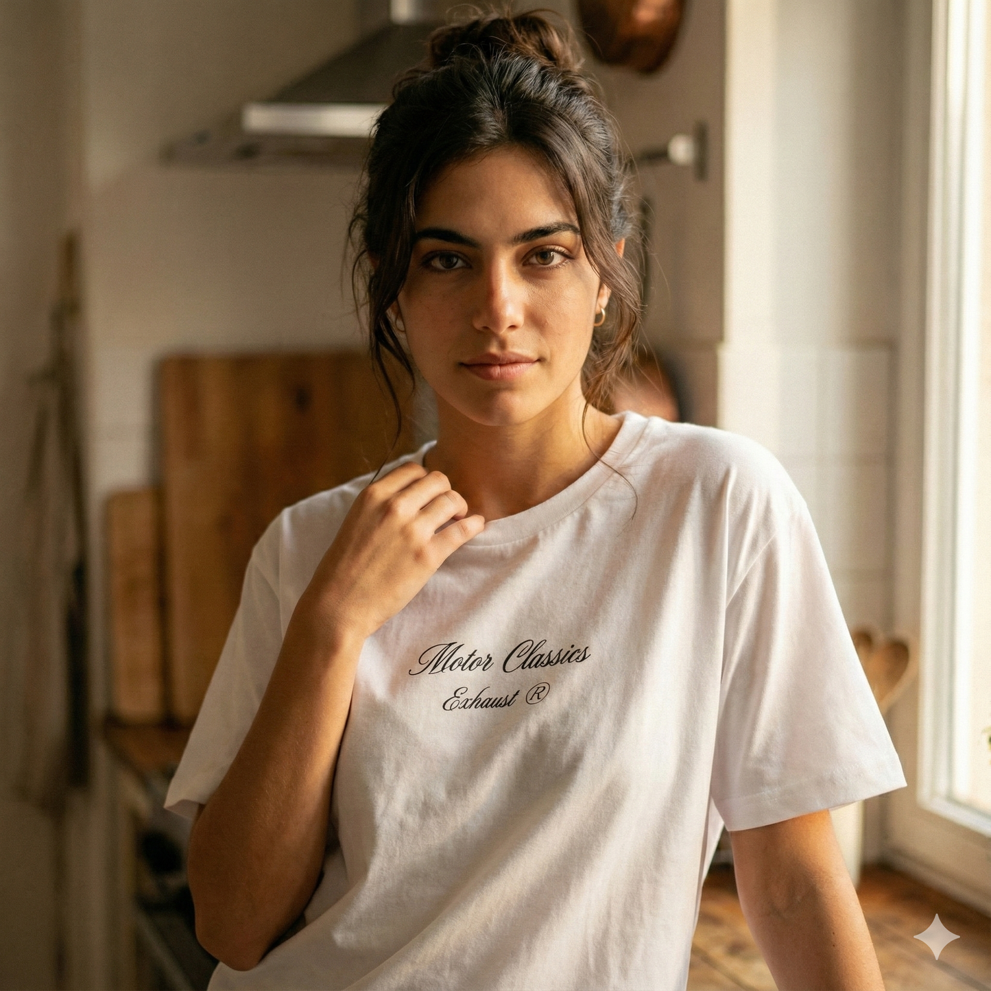 Camiseta Alfa Romeo Giulietta Sprint detalle diseño algodón orgánico clásico italiano