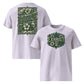 Camiseta Flowers Surfer Skull algodón orgánico surf calavera flores vintage premium