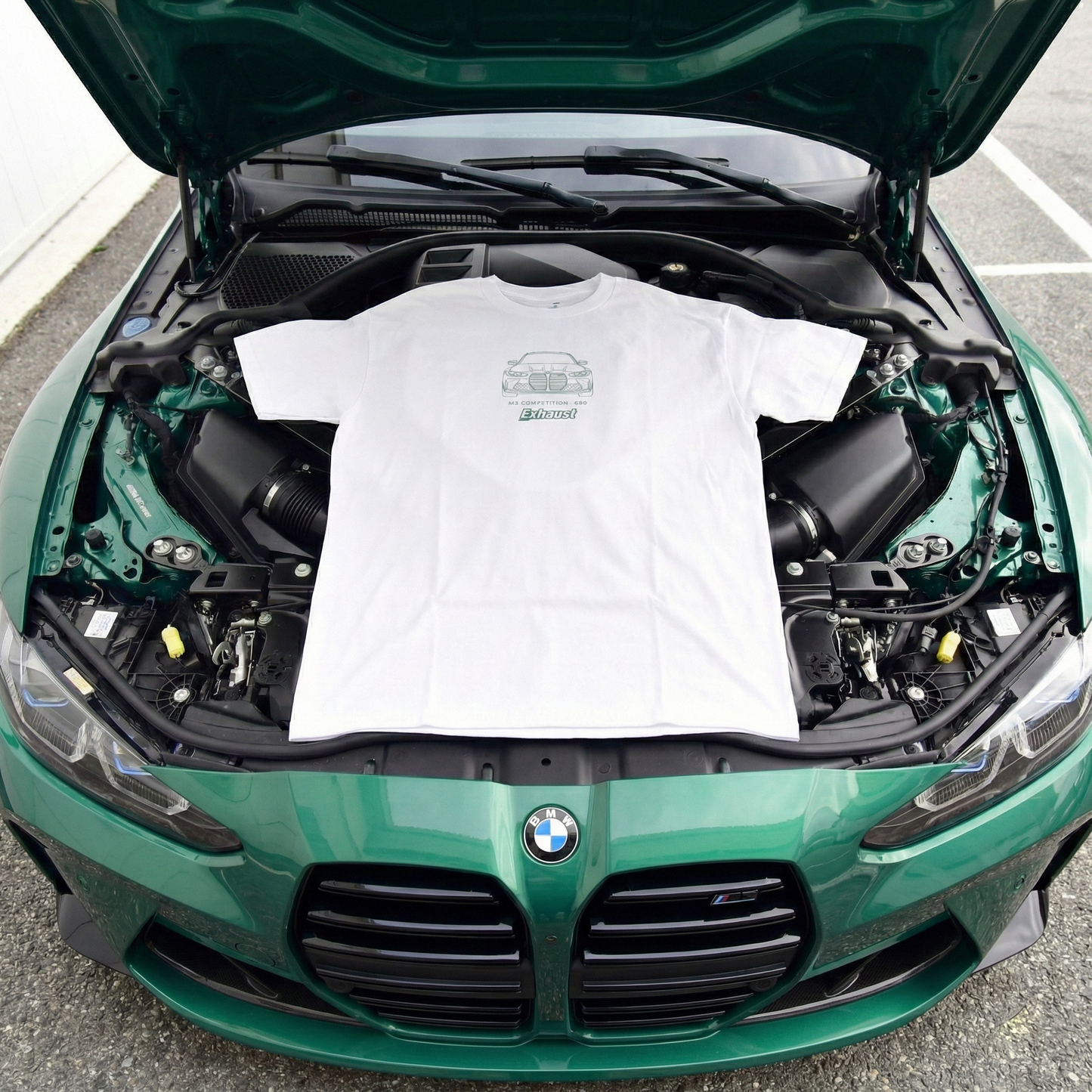 Camiseta BMW M3 Competition G80 detalle diseño algodón orgánico deportiva racing