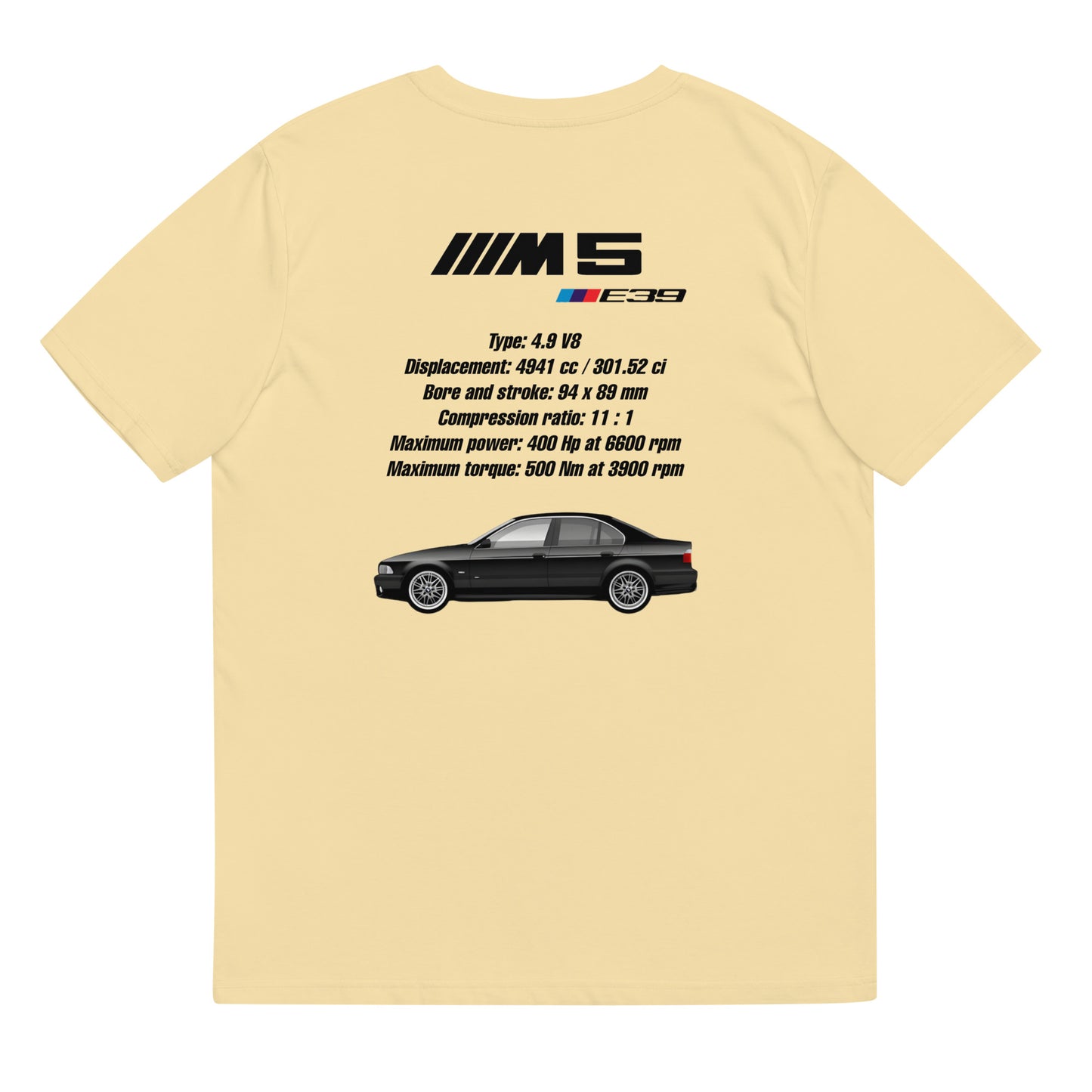 BMW E39 M5 T-Shirt (Carbonschwarz)