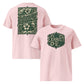 Camiseta Flowers Surfer Skull rosa cotton pink algodón orgánico surf calavera vintage
