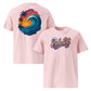 Camiseta Crest of the wave rosa cotton pink algodón orgánico surf ola vintage