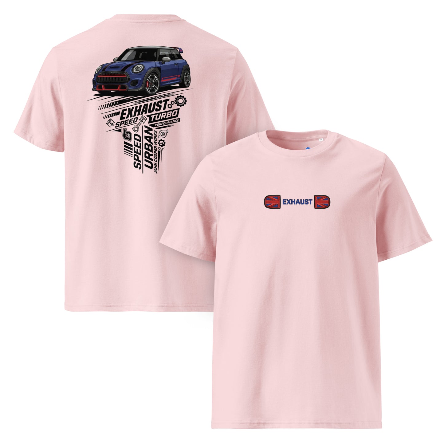 Camiseta MINI John Cooper Works GP 306 CV rosa cotton pink algodón orgánico deportiva