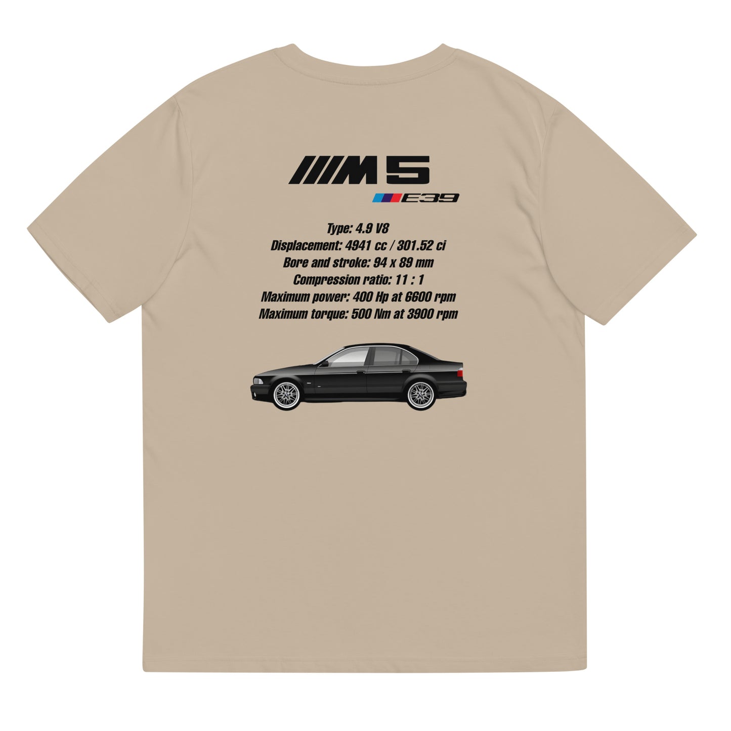 BMW E39 M5 T-Shirt (Carbonschwarz)