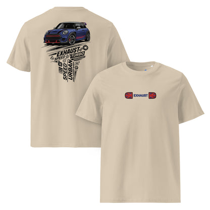 Camiseta MINI John Cooper Works GP 306 CV beige desert dust algodón orgánico hot hatch
