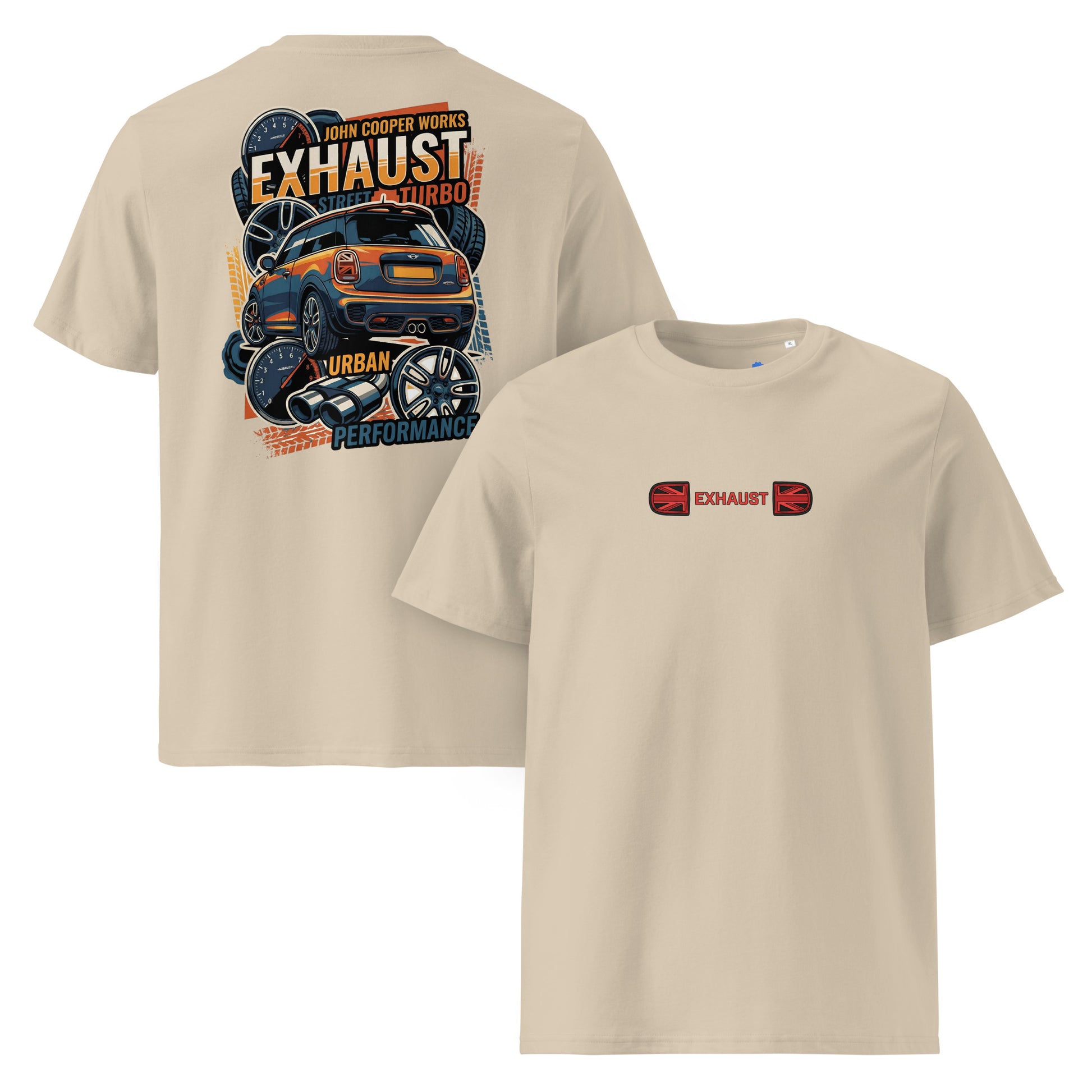 Camiseta MINI John Cooper Works beige desert dust premium racing británico