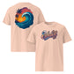 Camiseta Crest of the wave melocotón fraiche peche algodón orgánico surf lifestyle