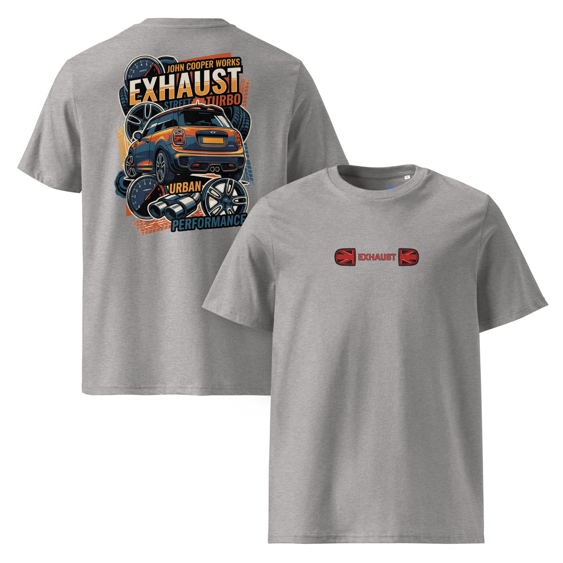 Camiseta MINI John Cooper Works gris heather algodón orgánico hot hatch