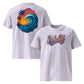 Camiseta Crest of the wave lavanda morada algodón orgánico surf lifestyle vintage