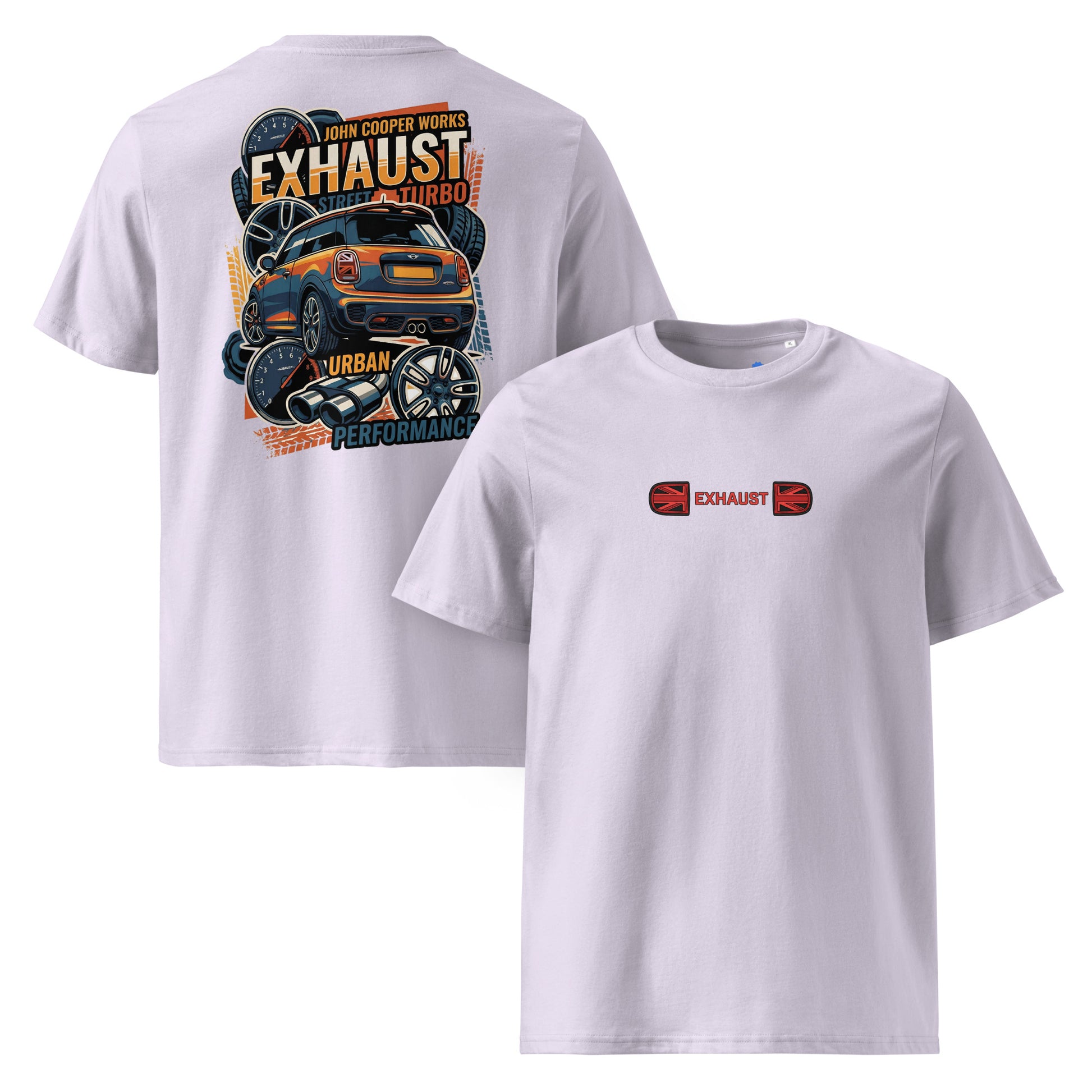 Camiseta MINI John Cooper Works morada stargazer algodón orgánico deportiva