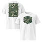 Camiseta Flowers Surfer Skull blanca algodón orgánico surf calavera flores lifestyle